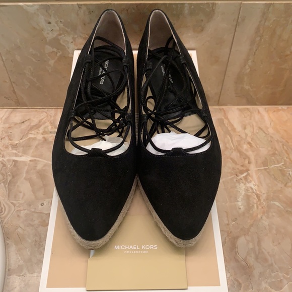 Michael Kors Collection suede lace up espadrille